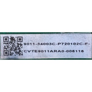 MAIN FUENTE PARA TV TOSHIBA / NUMERO DE PARTE 9011-31003C / TP.MS3553.PB962 / CVTE9011ARA0-006116 / P720102C-F / PANEL K320WD86 / DISPLAY ST3151A05-8 VER.2.A / MODELO 32L310U20